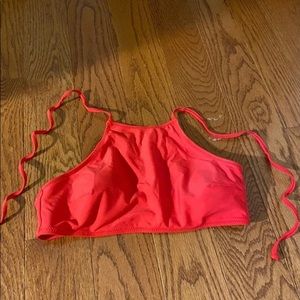 red bikini top